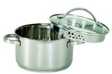 Kochtopf mit Ausguss 1,5 l Ø16cm Edelstahl