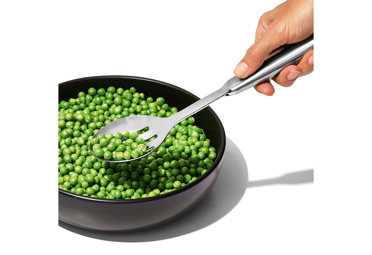 Servierlöffel mit Schlitzen Stahl