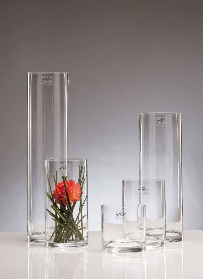 Vase Cyli Glas 20cm Ø10cm klar
