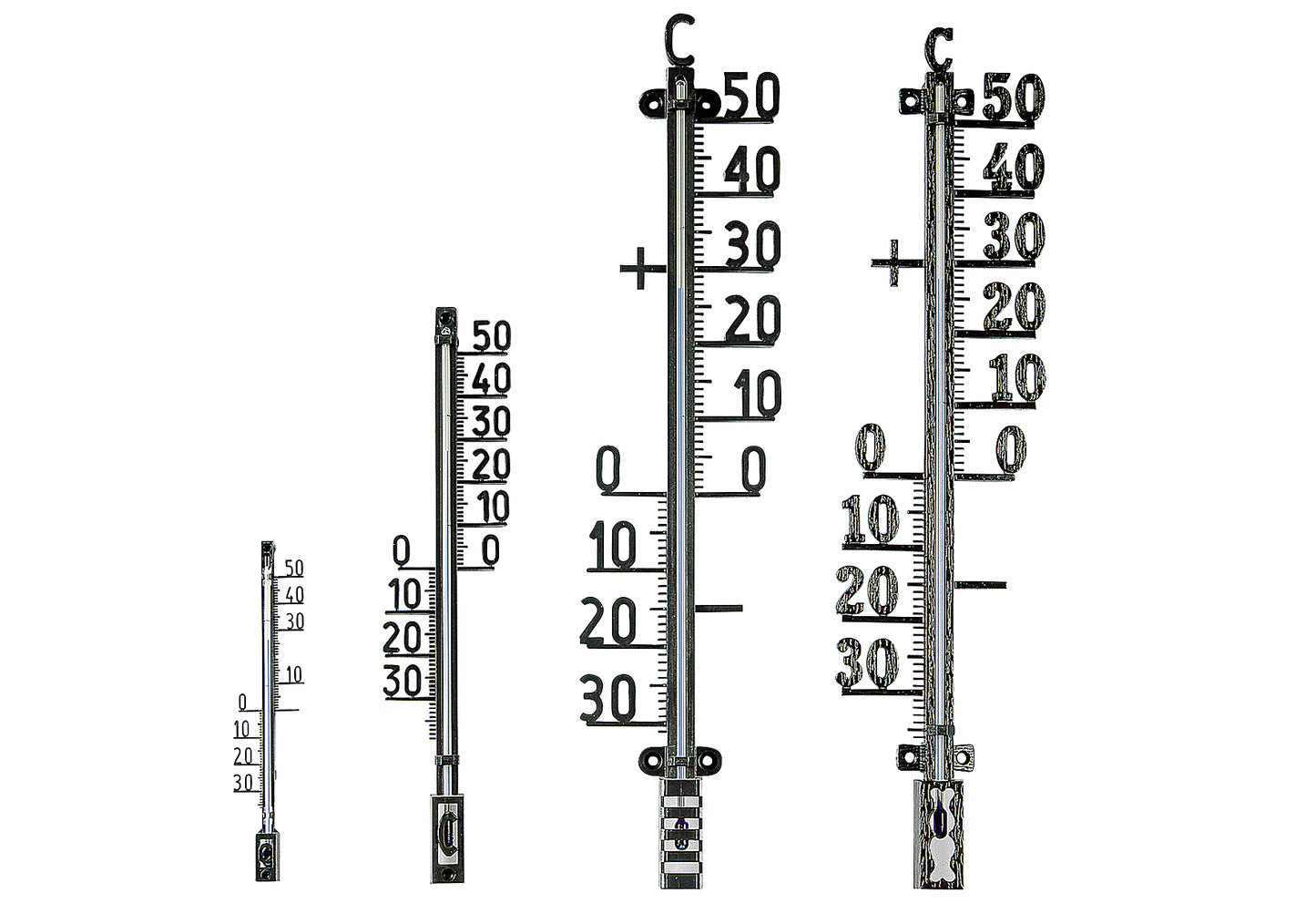 TFA Innen/Außenthermometer Metall rostfrei 42cm
