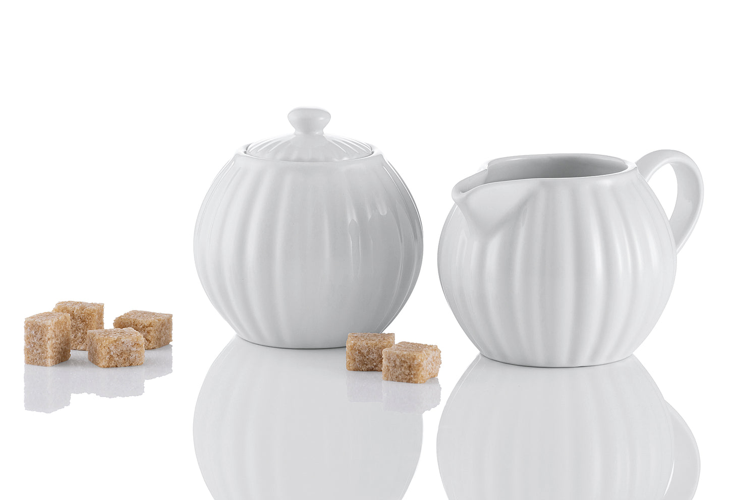 Milch und Zucker-Set Luxe weiß