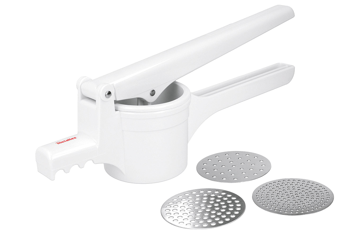 Kartoffelpresse Pressy 26cm weiß 3 Scheiben