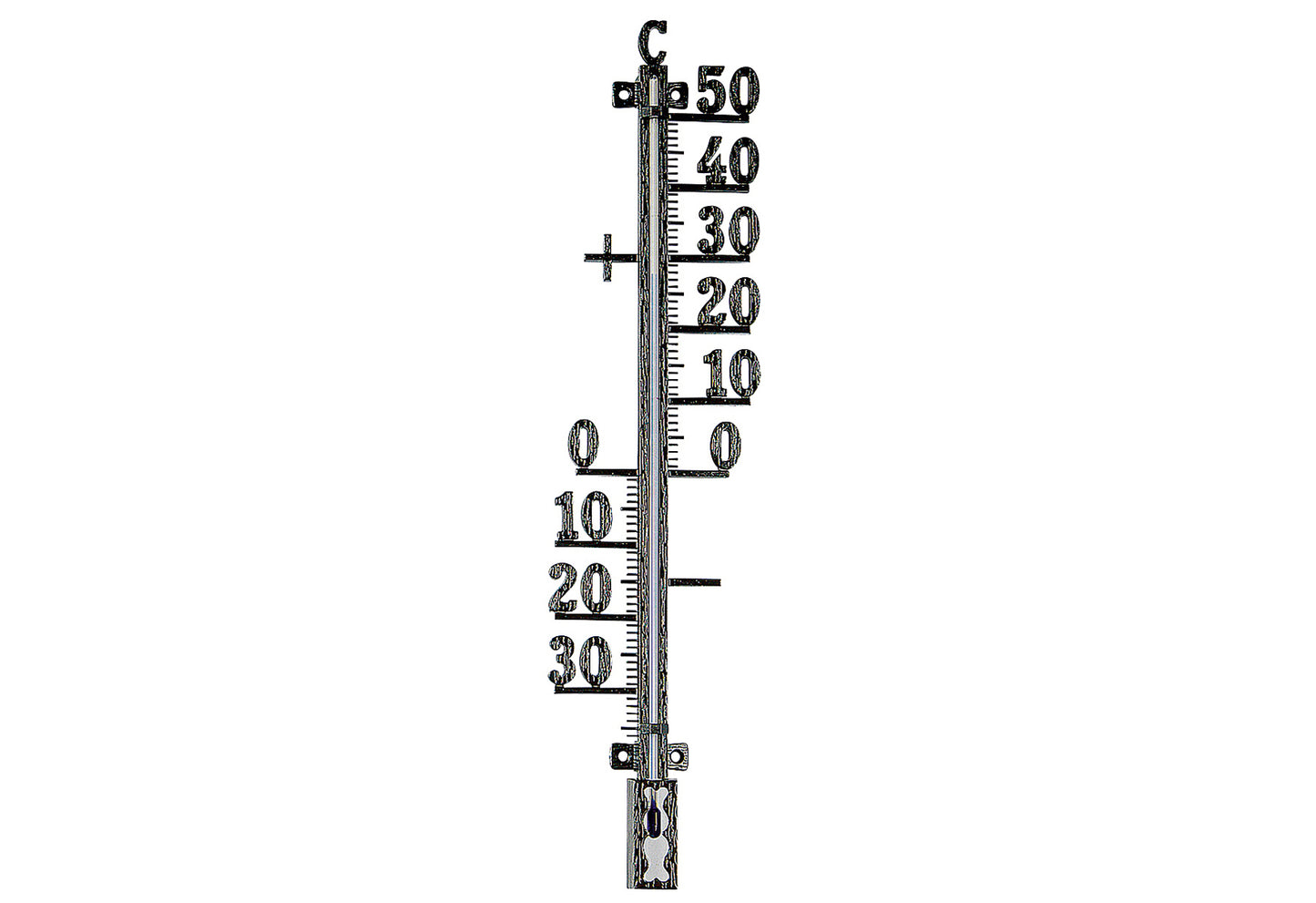 TFA Innen/Außenthermometer Metall rostfrei 42cm