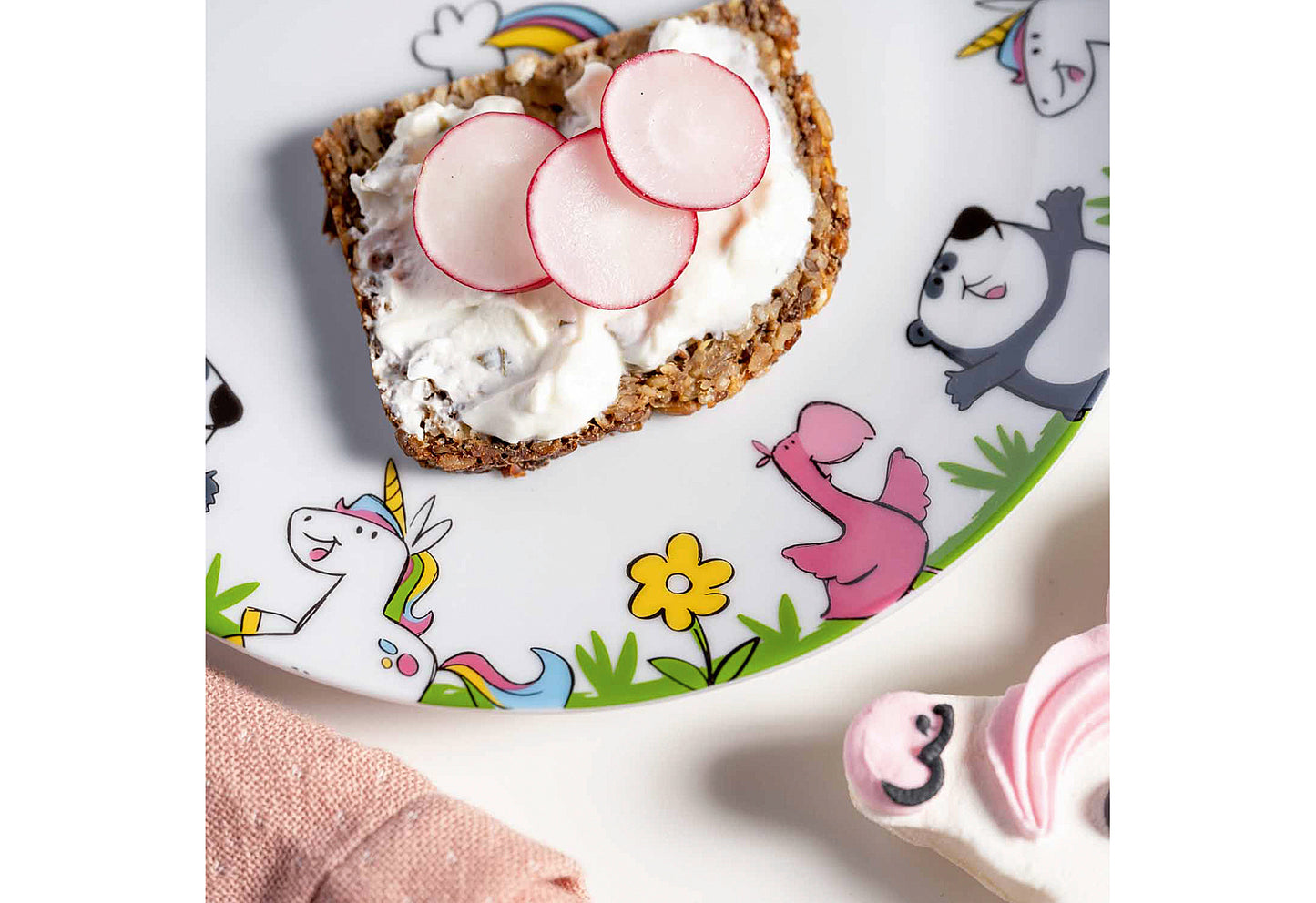Kindergeschirr Flamingo/Einhorn/Panda 3teilig