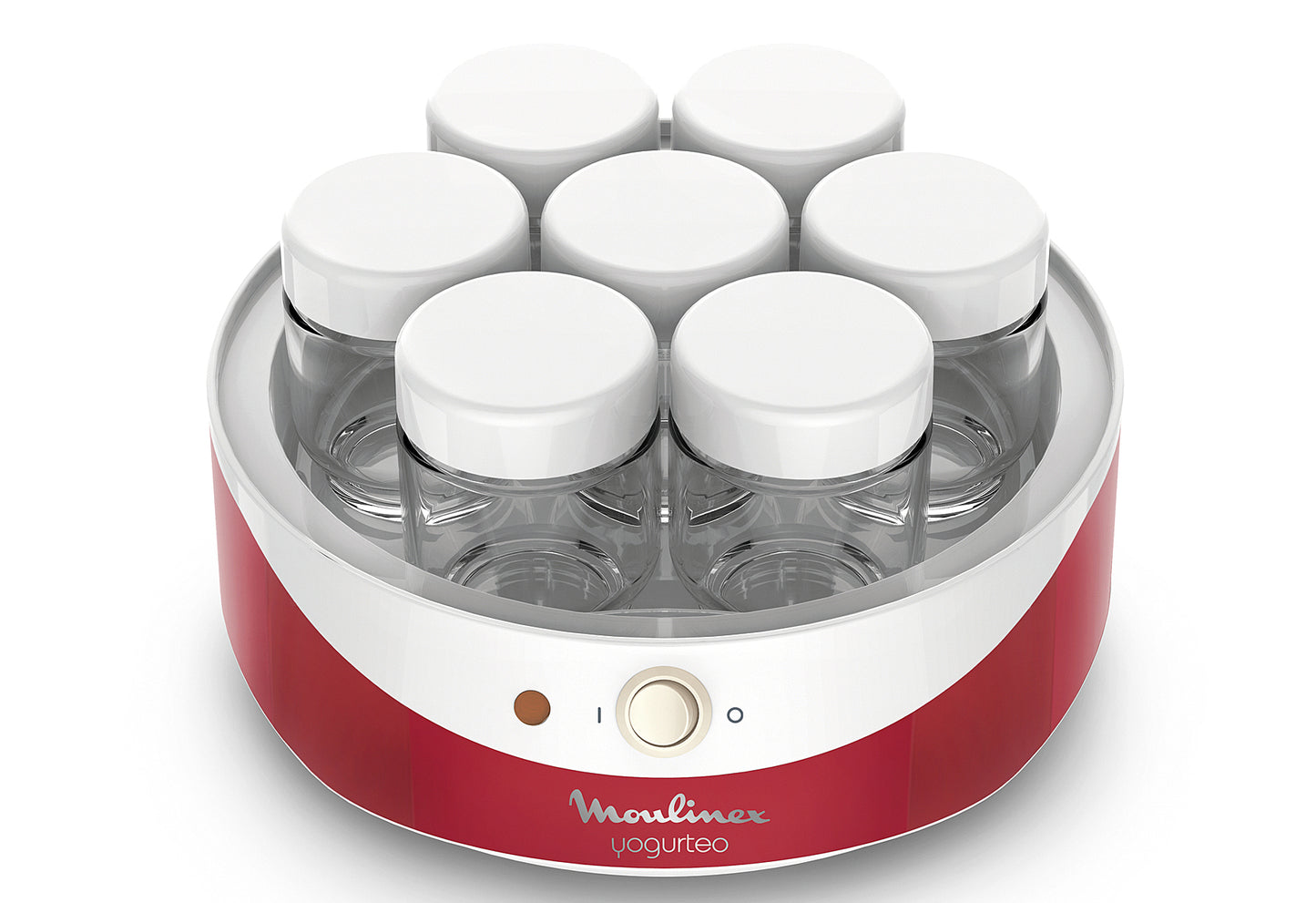 Joghurtbereiter YG2295 Yogurteo 7Gläser a 160ml rot/weiß