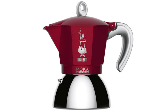 Espressokocher New Moka Induction 6 Tassen rot