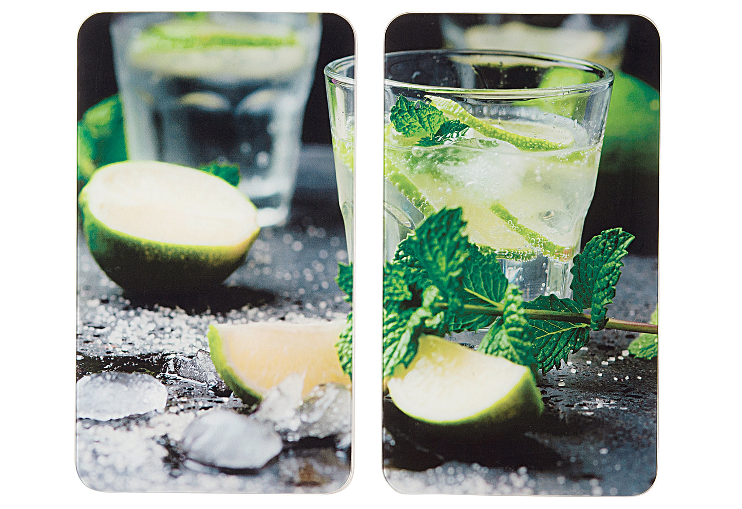 Herd-Abdeckplatte Mojito Glas 52x30cm 2Stück