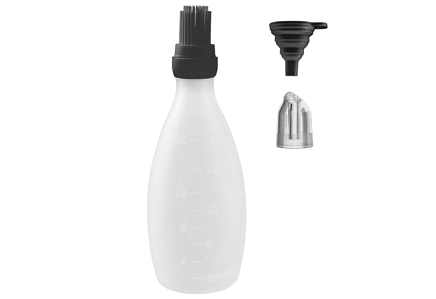 Silikon-Marinierflasche mit Bürste Black