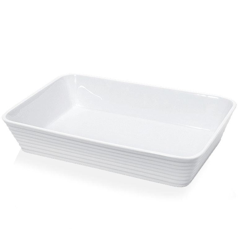Auflaufform Burgund 30x21x6cm weiß - Ruder Home GmbH