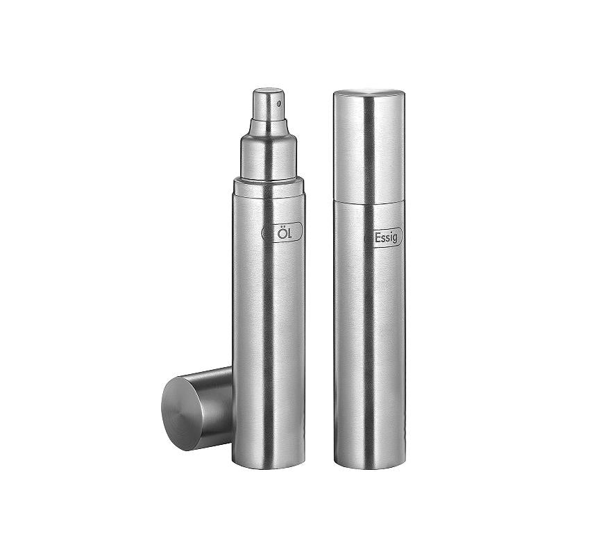 Essig- und Ölsprüher-Set Edelstahl matt 0,11 l 19cm Ø3,8cm