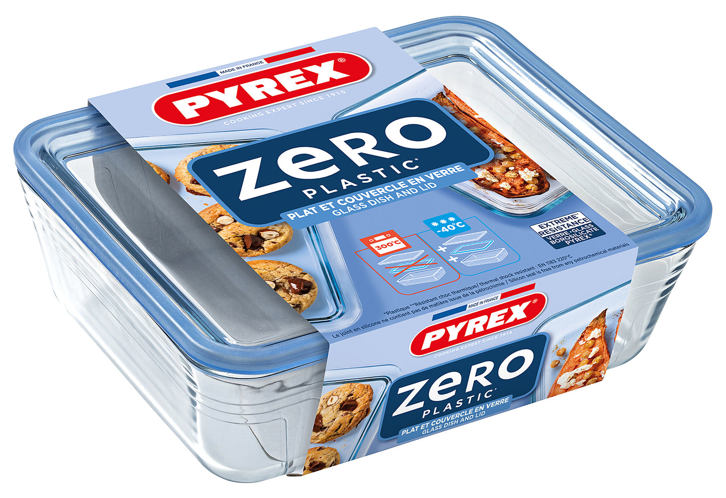Zero Plastic Frischhaltedose mit Deckel 2,6l 24x19x8cm