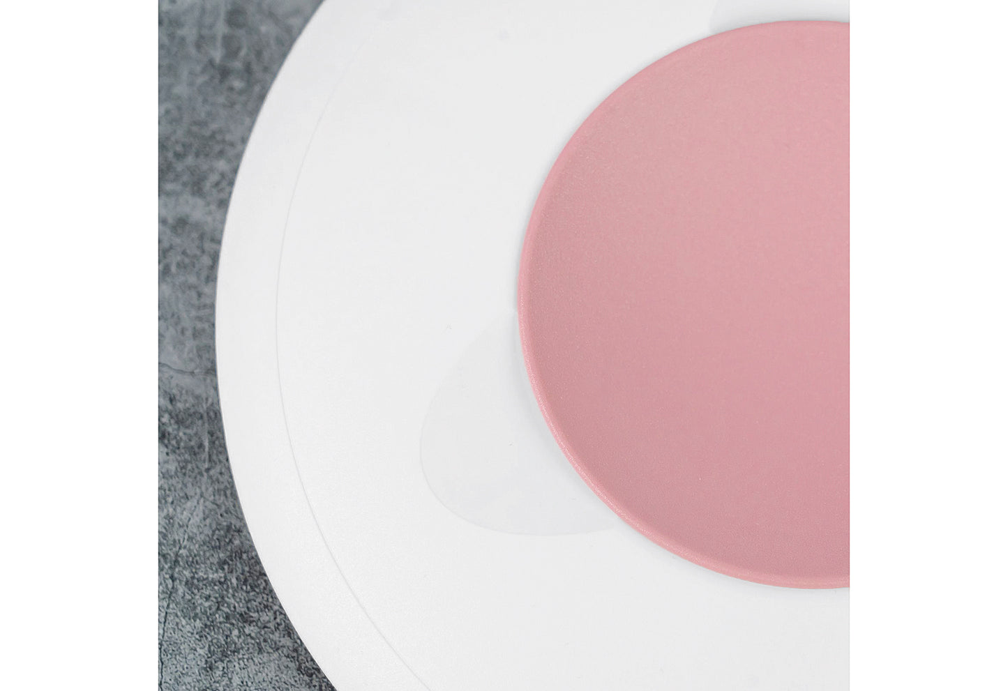 Rührschüssel mit zweigeteiltem Deckel 3,5l rosa/weiß