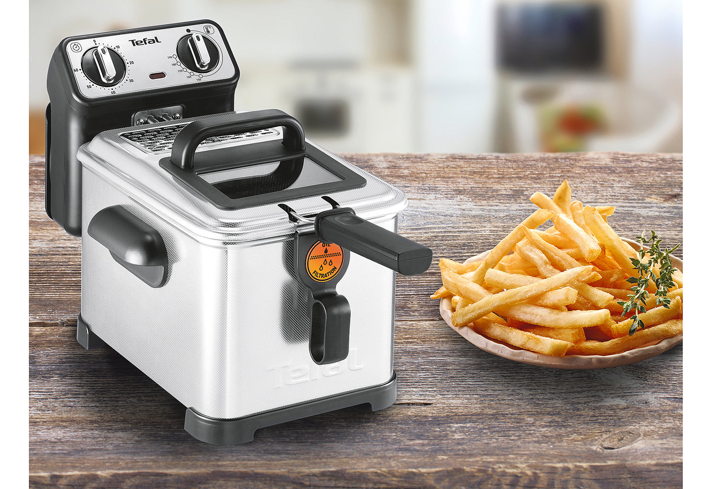 Fritteuse Filtra Pro Inox & Design 3 l 2300W silber/schwarz