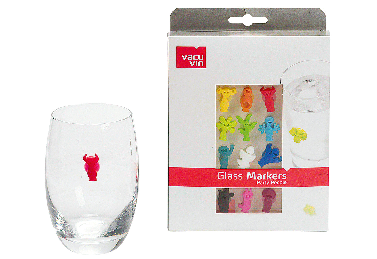 Glasmarker Set Party People 3cm 12Stück