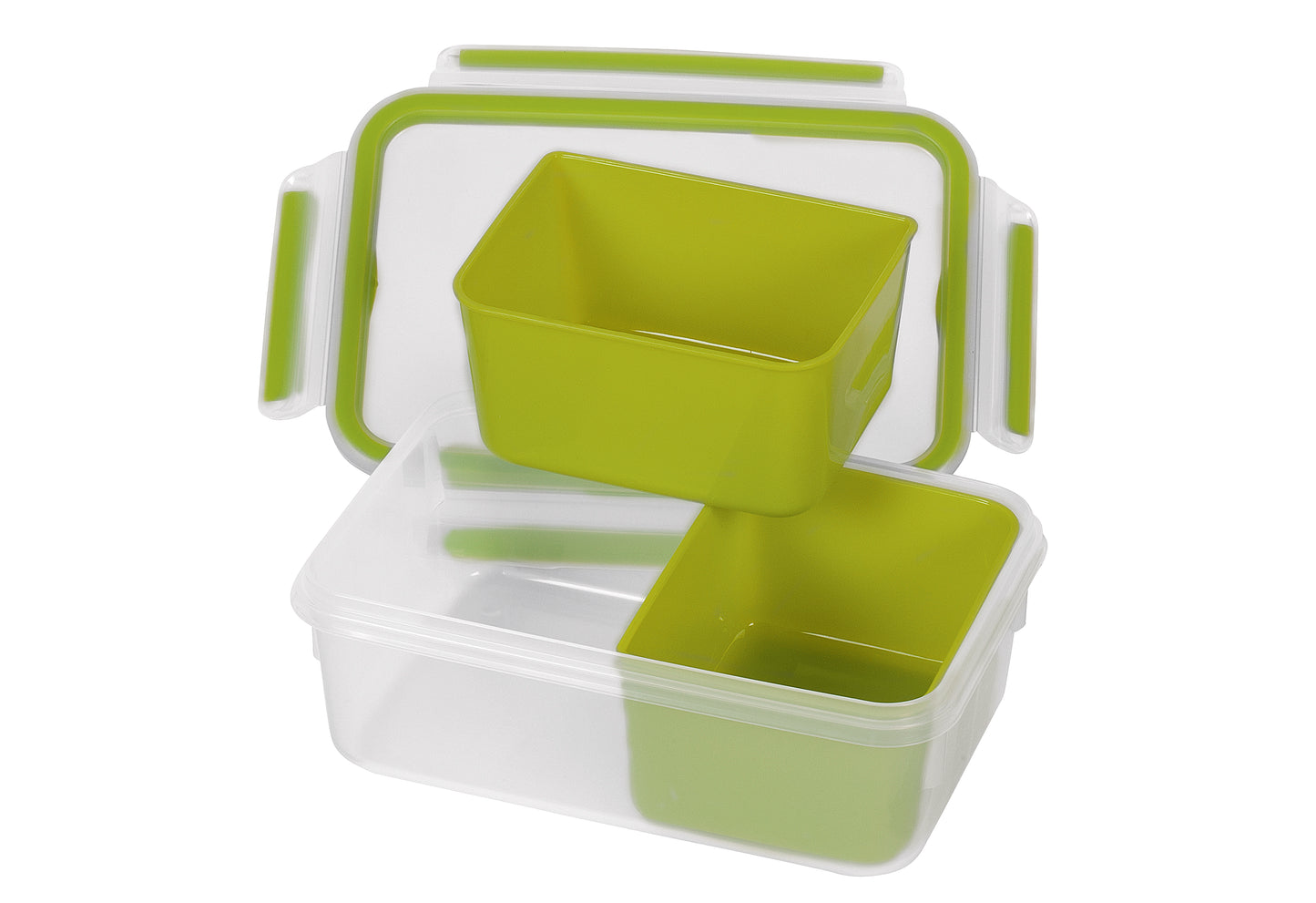 Clip & Go Snack rechteckig mit Einsätzen 1,0l
