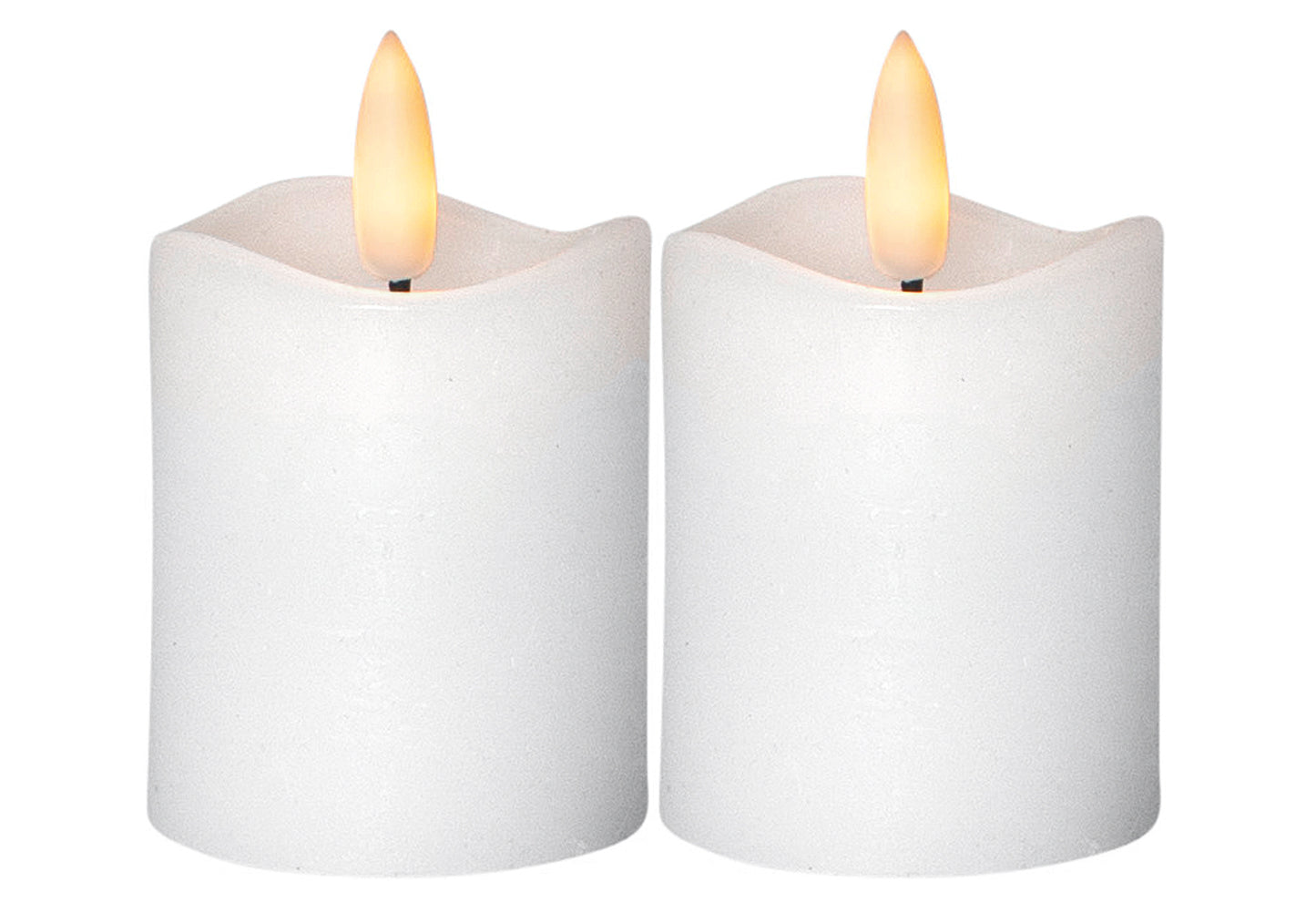 Kerze Flamme LED mit Timer 5x7,5cm weiß 2 stück