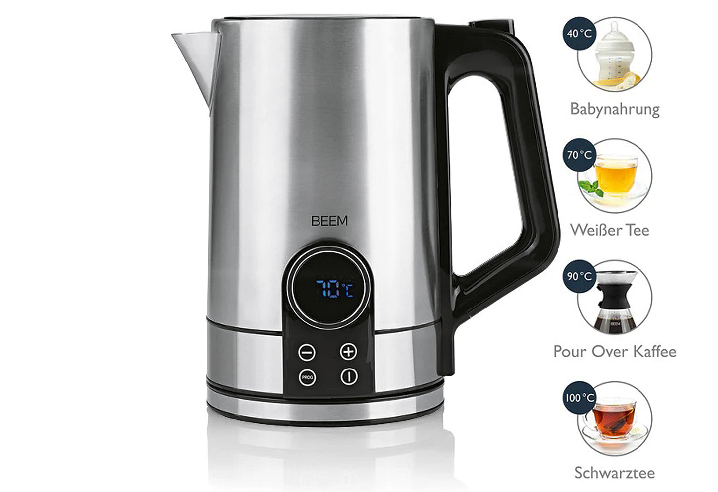Wasserkocher Tea Switch 1,7l 2200W Edelstahl