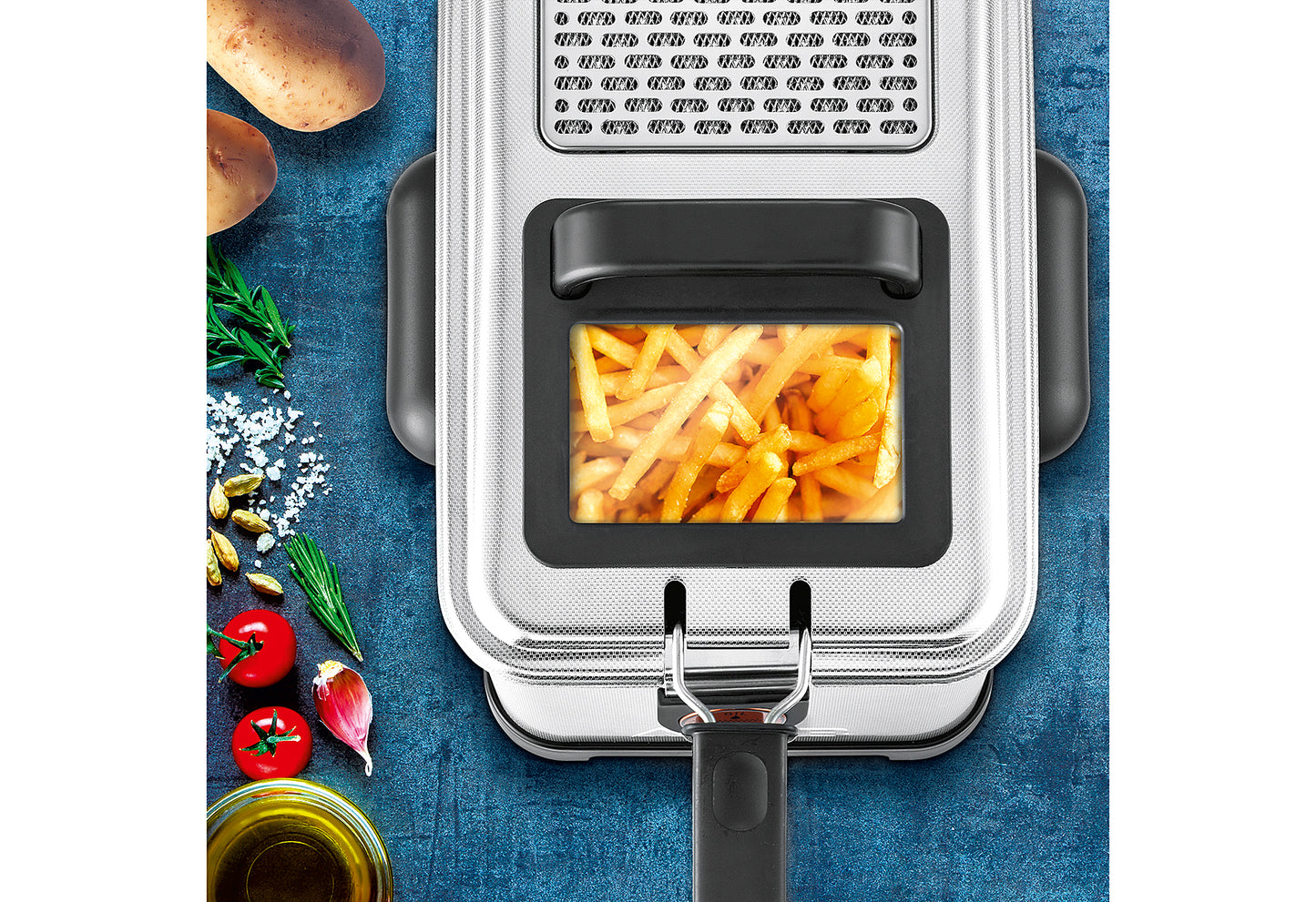 Fritteuse Filtra Pro Inox & Design 3 l 2300W silber/schwarz