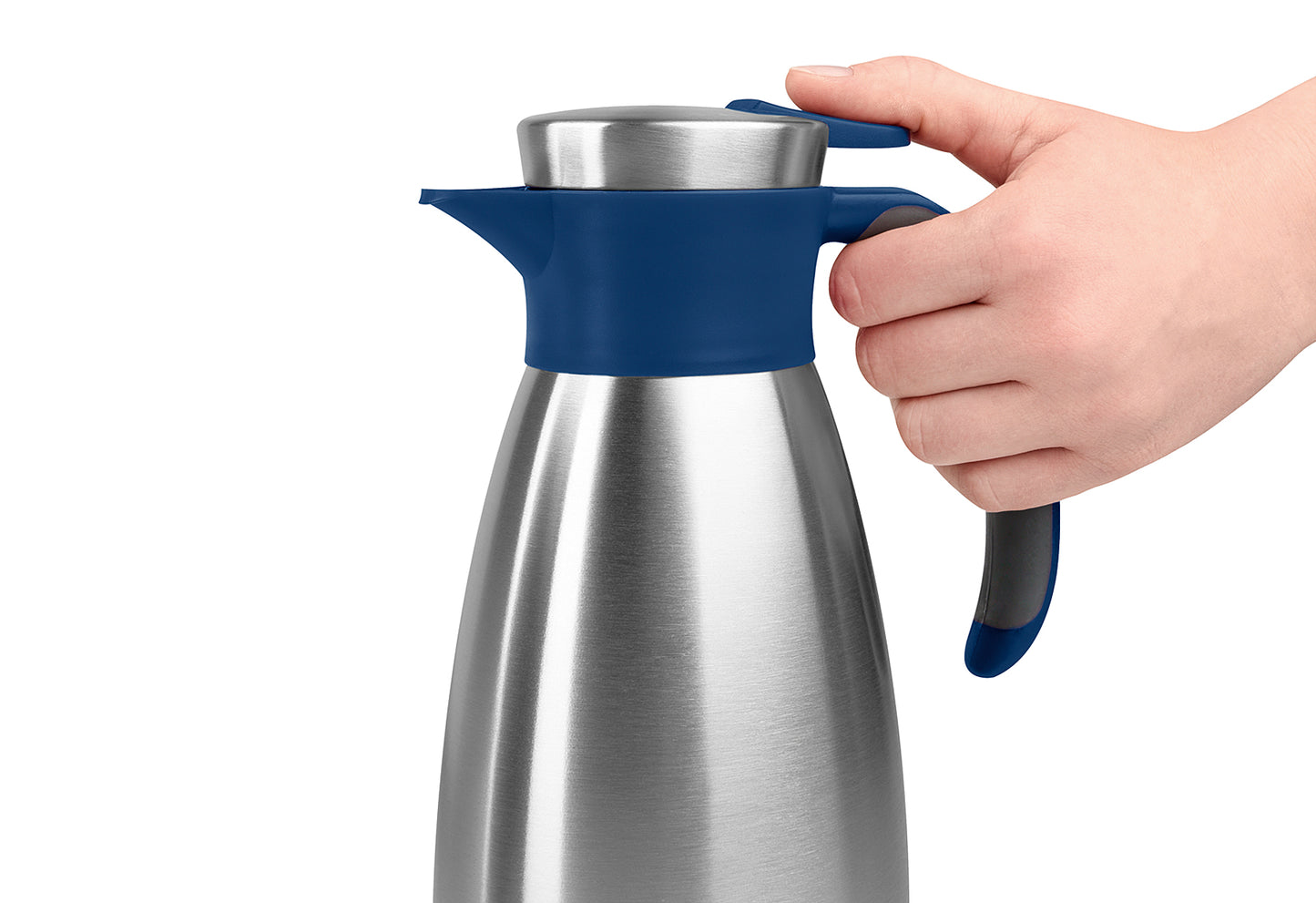 Isolierkanne Soft Grip 1l blau
