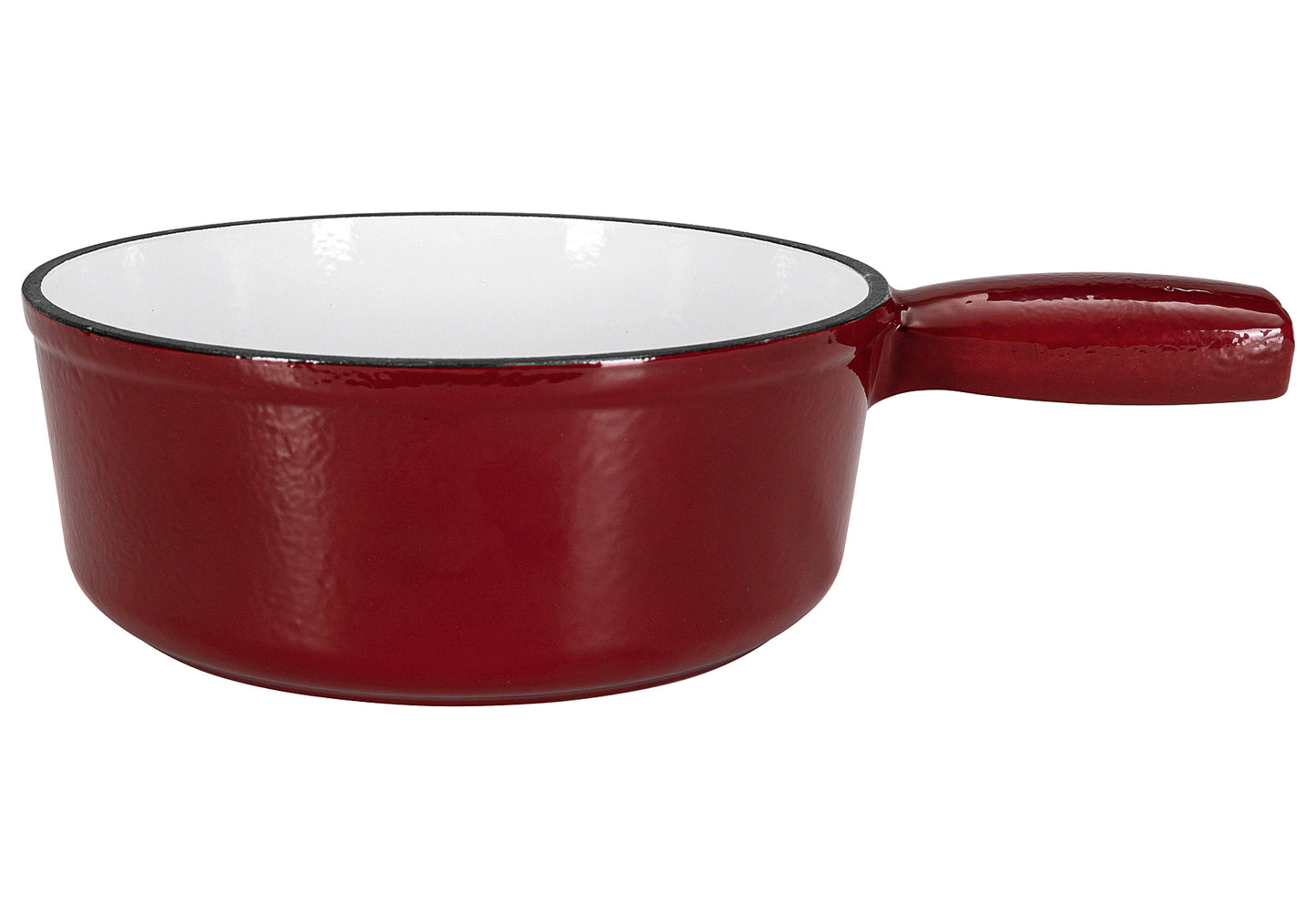 Käsefondue-Pfanne Gusscaquelon Ø22cm rot/weiß