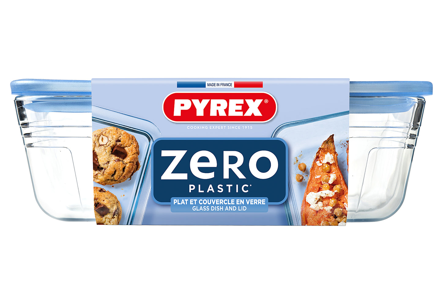 Zero Plastic Frischhaltedose mit Deckel 2,6l 24x19x8cm