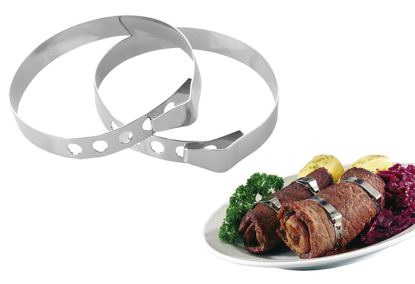 Rouladenringe Edelstahl 6Stück
