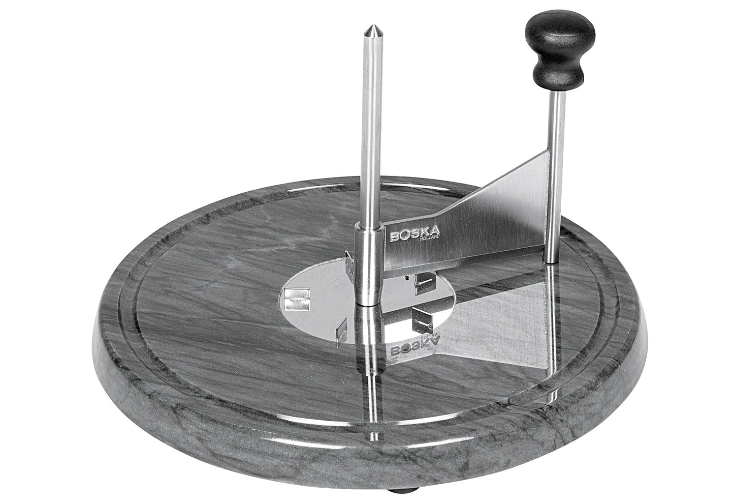 Käseschaber Marmor Edelstahl/Marmor inox/schwarz