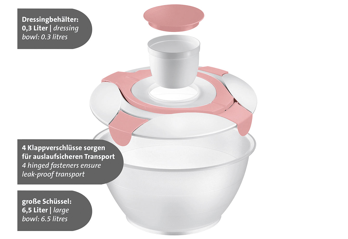 Salatbutler Praktika 6,5l rosa