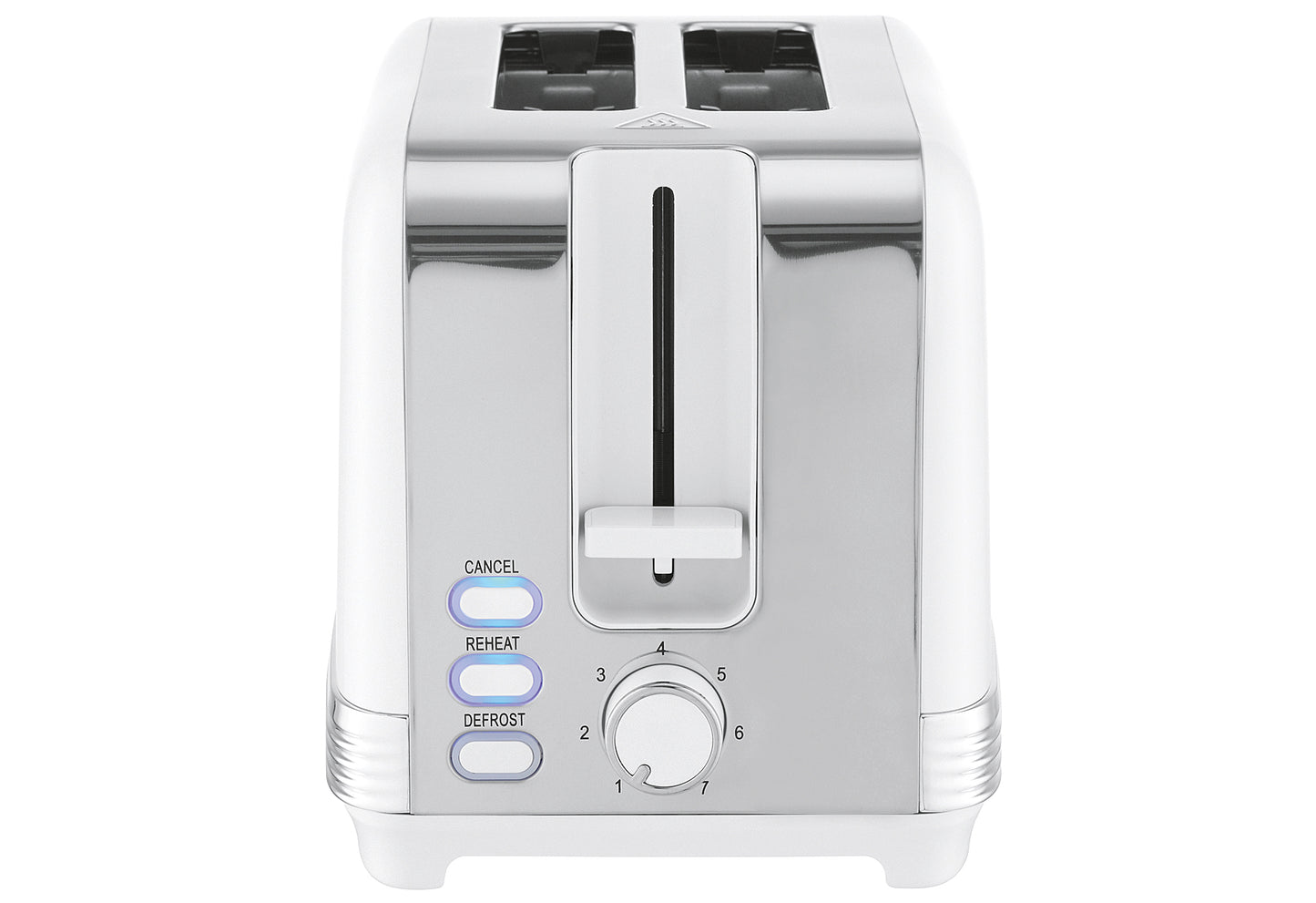 2-Scheiben Toaster Edelstahl/ weiß metallic