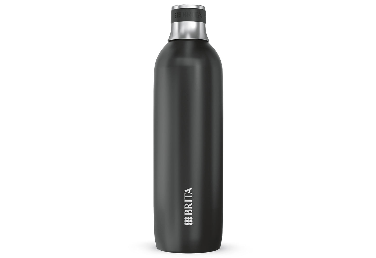 Edelstahlflasche sodaTRIO groß schwarz