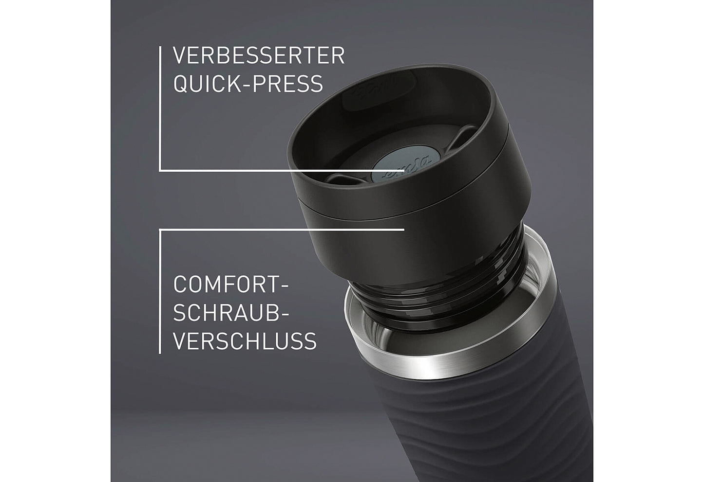 Isolierbecher Travel Mug Wave 0,36l schwarz