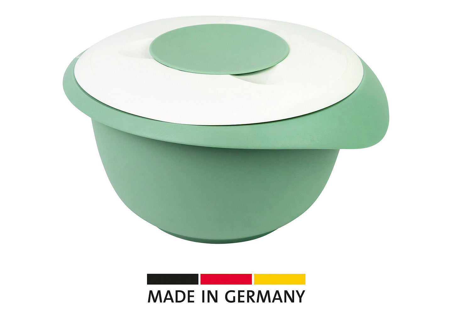Rührschüssel mit zweigeteiltem Deckel 2,5l mint-grün/weiß