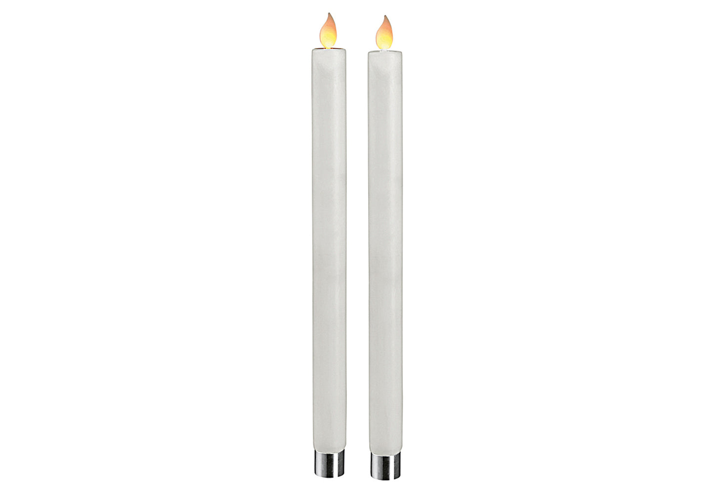 2 LED Leuchterkerzen Twinkle 30x5cm weiß
