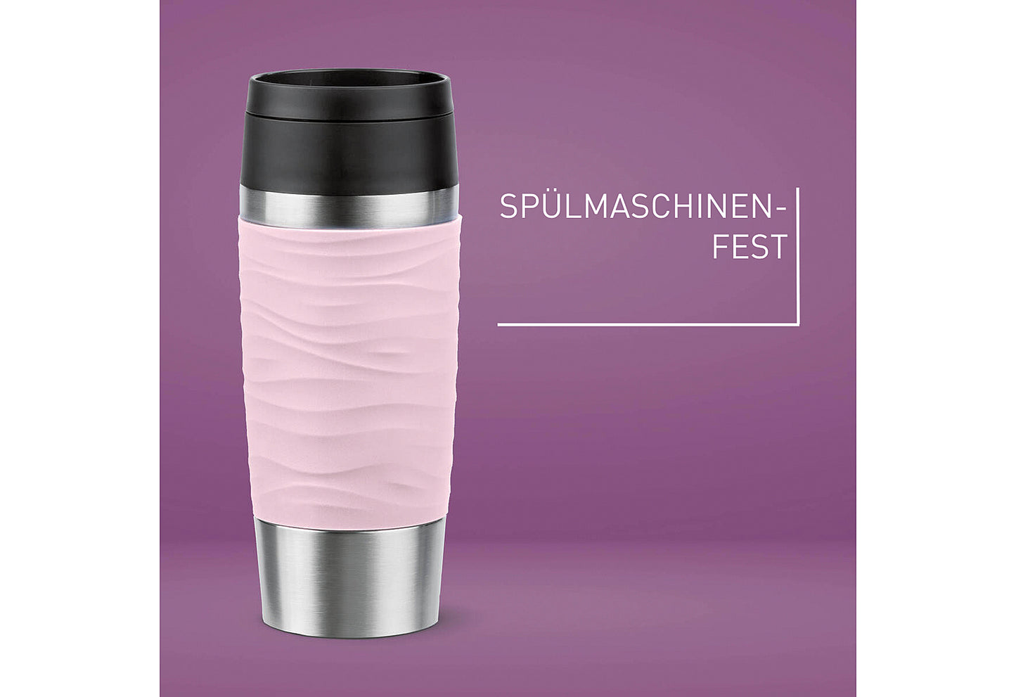 Isolierbecher Travel Mug Wave 0,36l pastellrosa