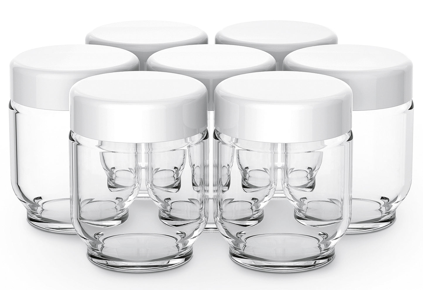 Joghurtbereiter YG2295 Yogurteo 7Gläser a 160ml rot/weiß