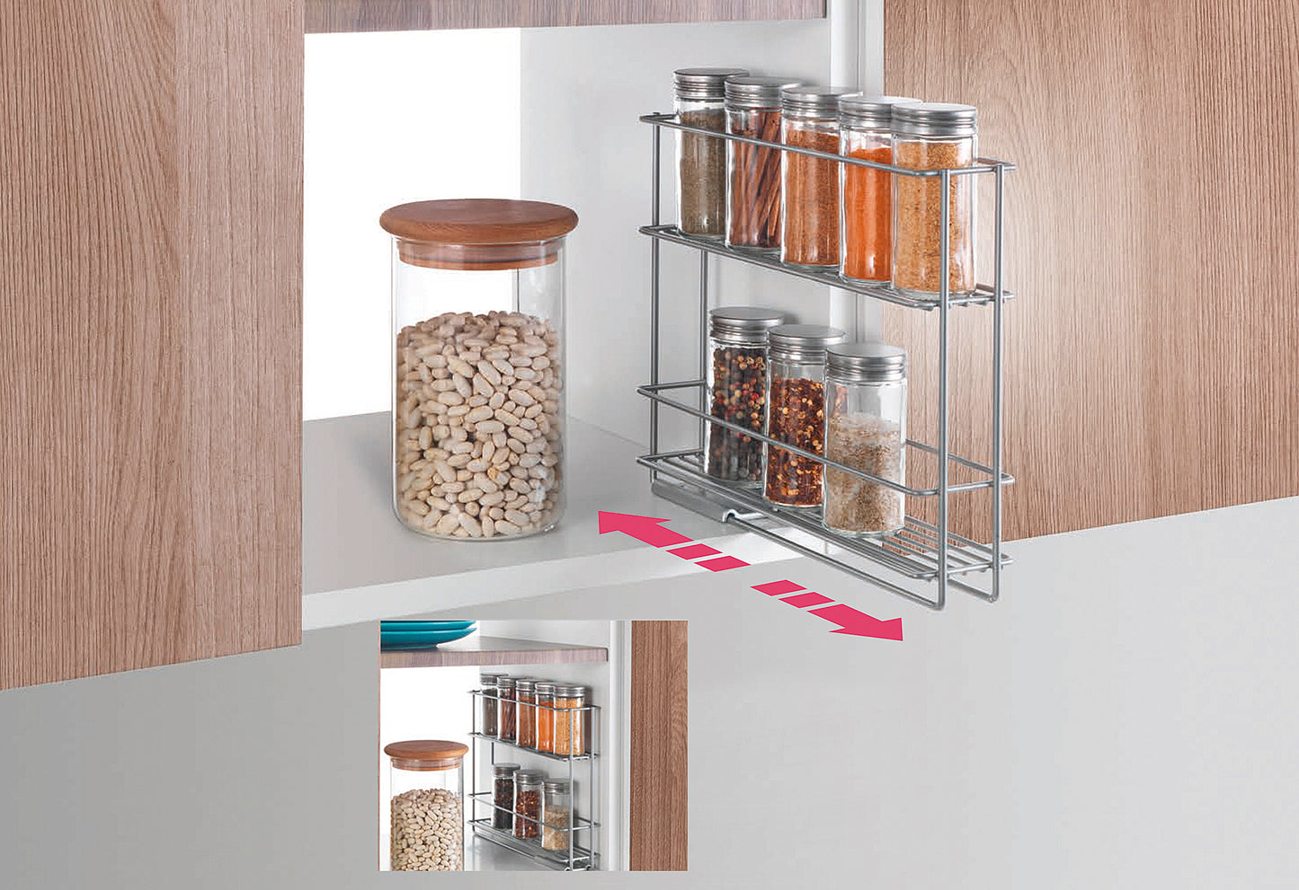 Gewürzregal In & Out Polytherm 6x28x22cm