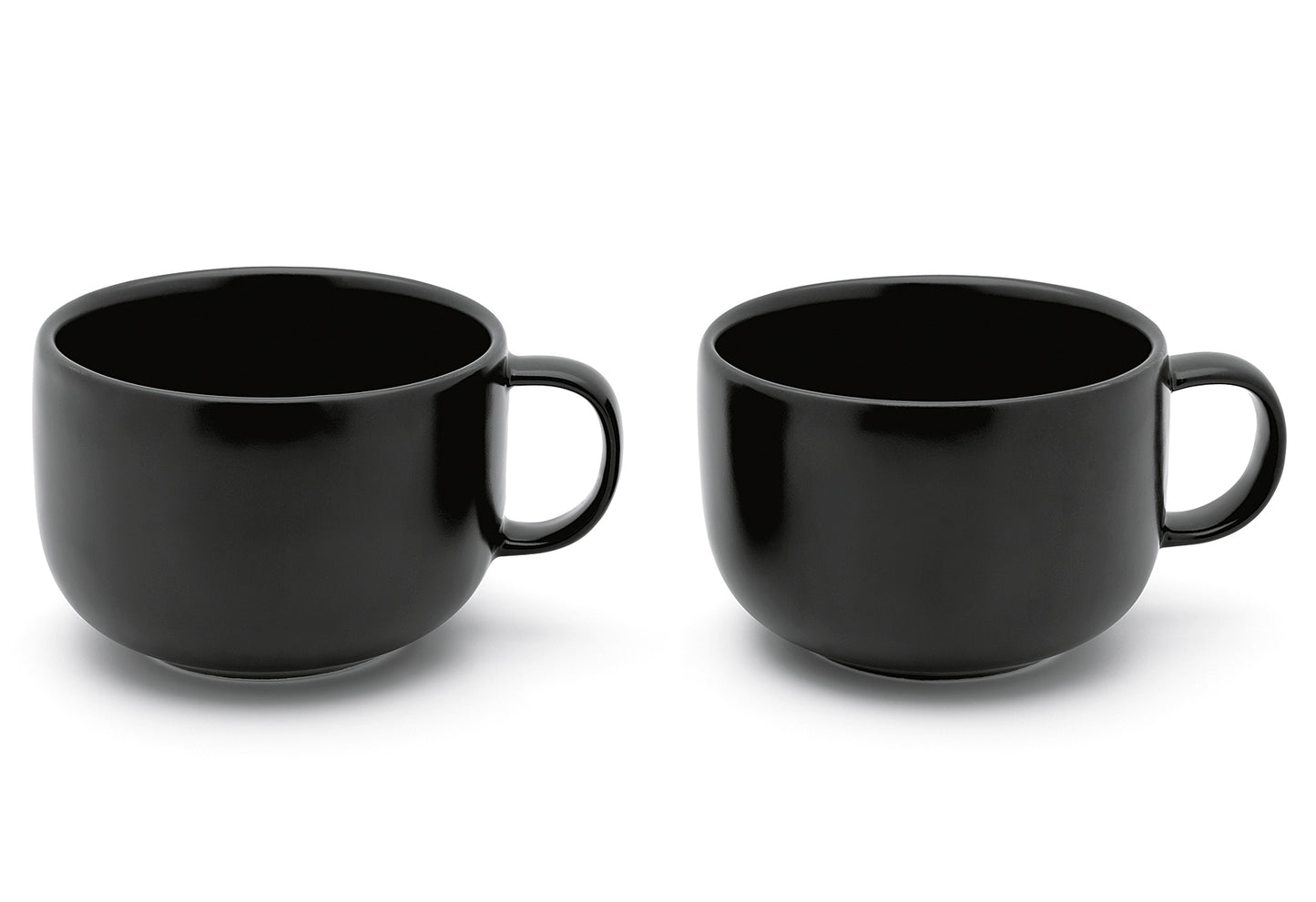 Teebecher Umea mit Untersetzer 250ml 2er Set schwarz