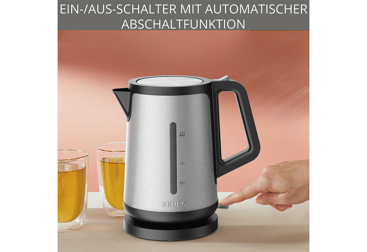 Wasserkocher BW 442 1,7 l 2400 W Edelstahl/schwarz