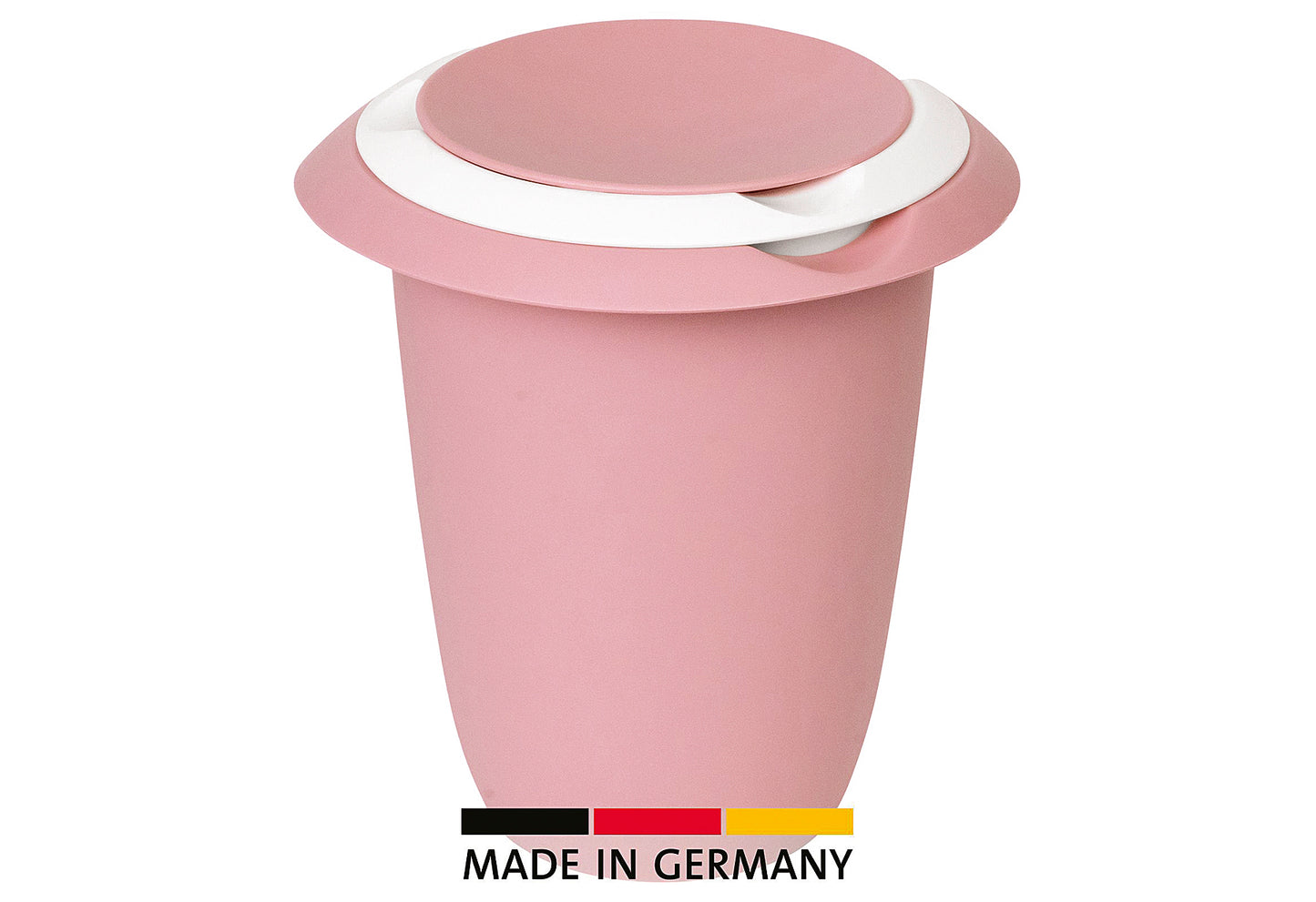 Quirltopf mit zweigeteiltem Deckel 1l rosa/weiß