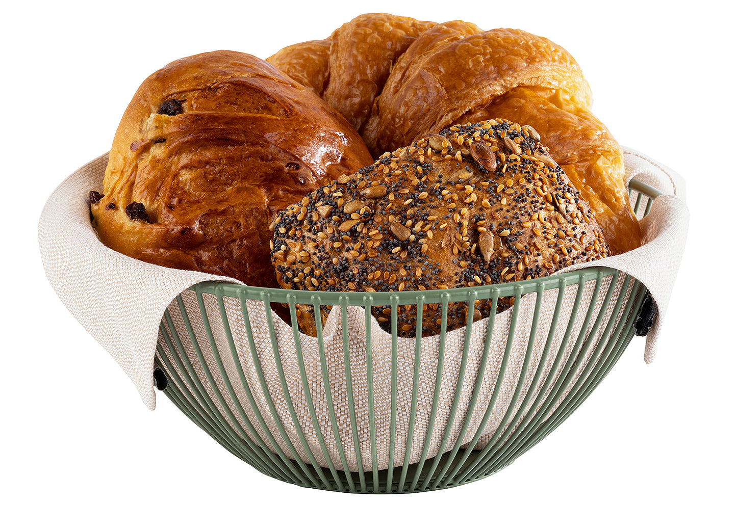 Brot-/Obstkorb Svart 20cm smokeygrün
