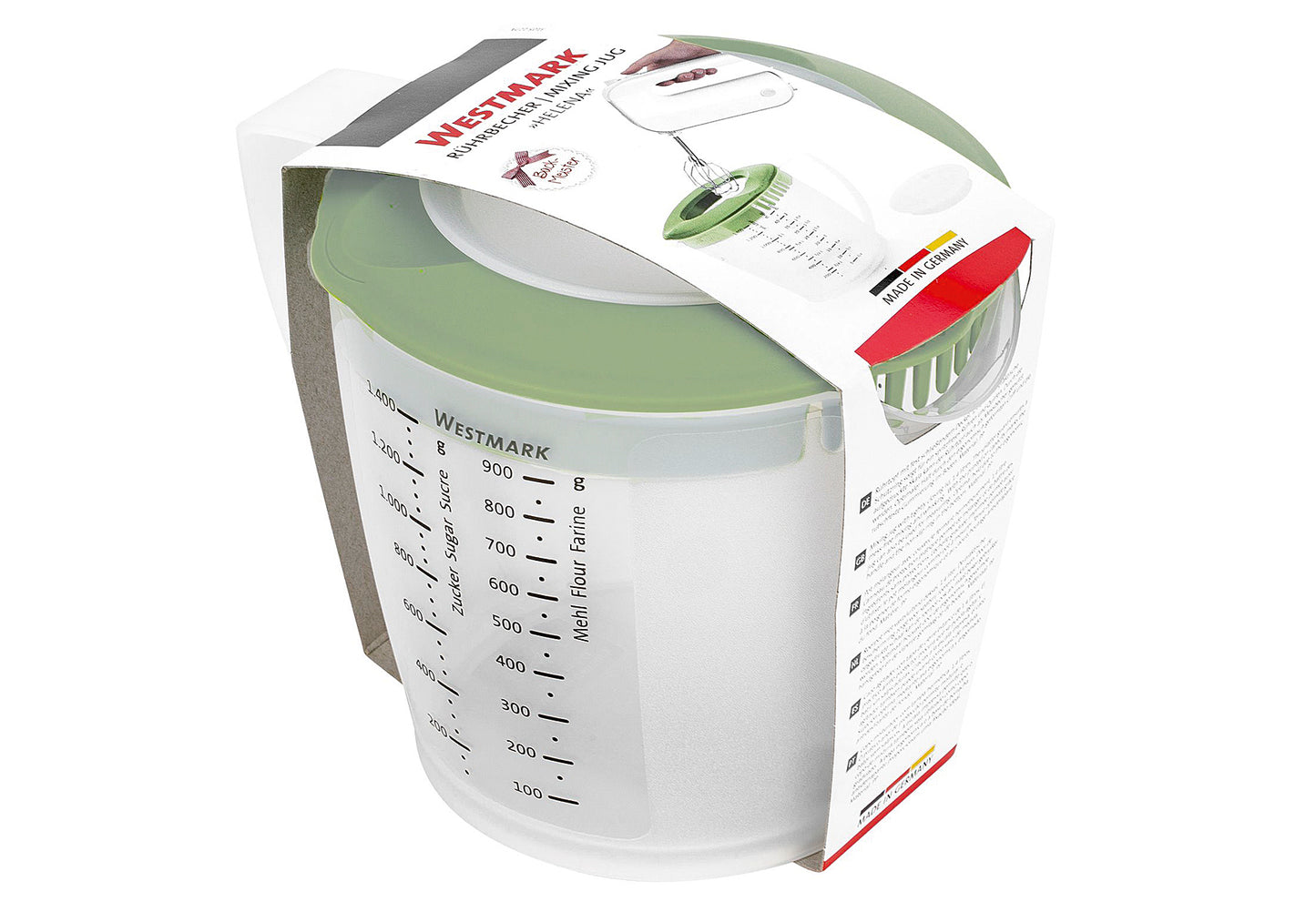 Rührbecher mit Deckel Helena 1,4l mint-grün