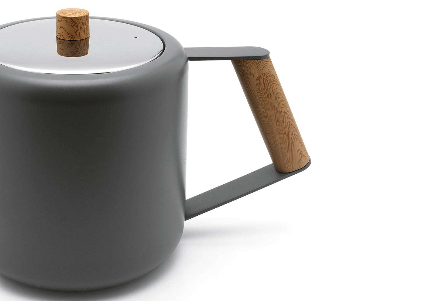 Teekanne Boston 1,1l matt grau