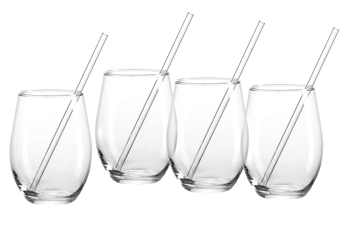 Partyset Gin + Trinkhalm 8teilig
