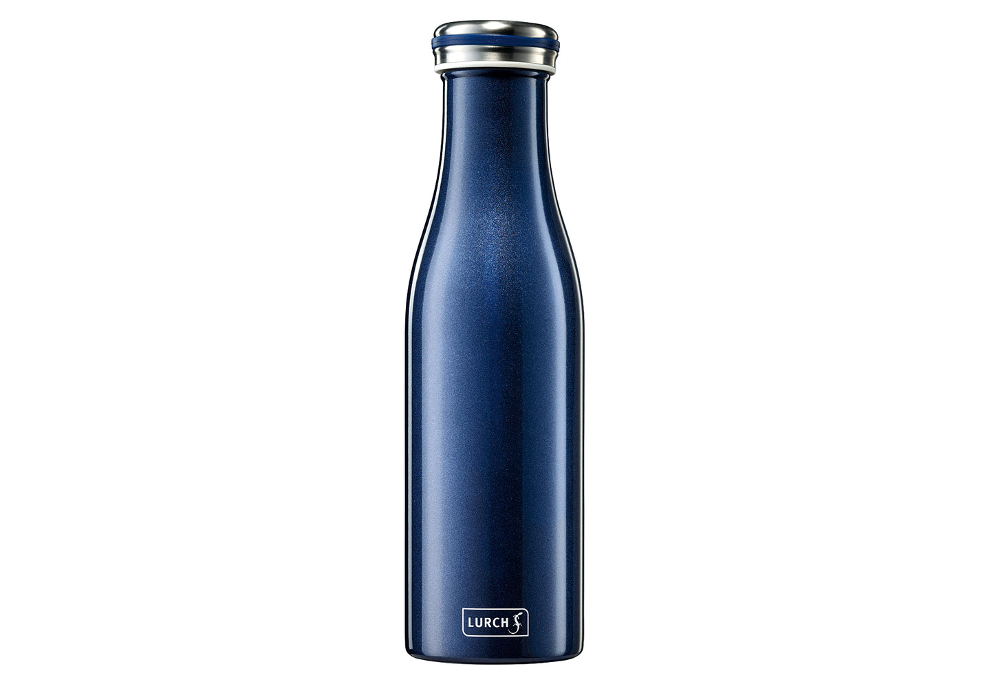 Thermo-Isolierflasche Edelstahl 0,5l blau-metallic