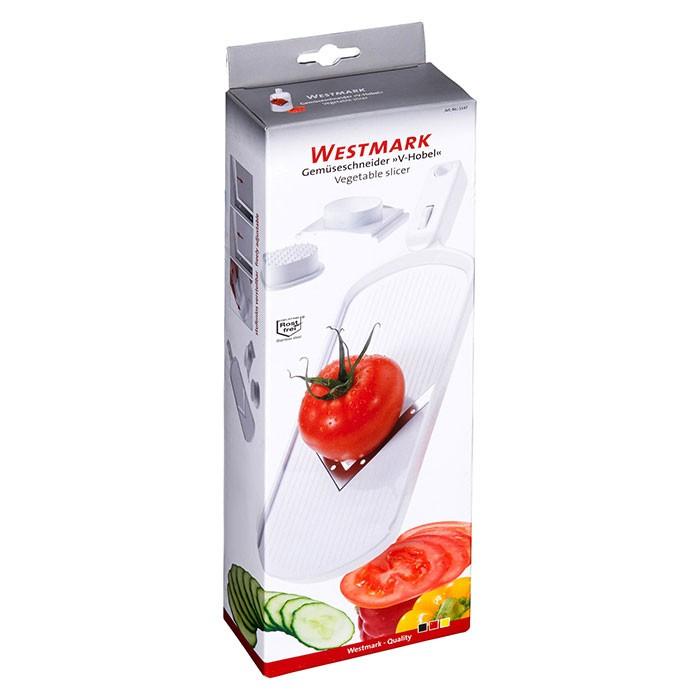 Gemüseschneider V-Hobel Kunststoff 33cm weiß