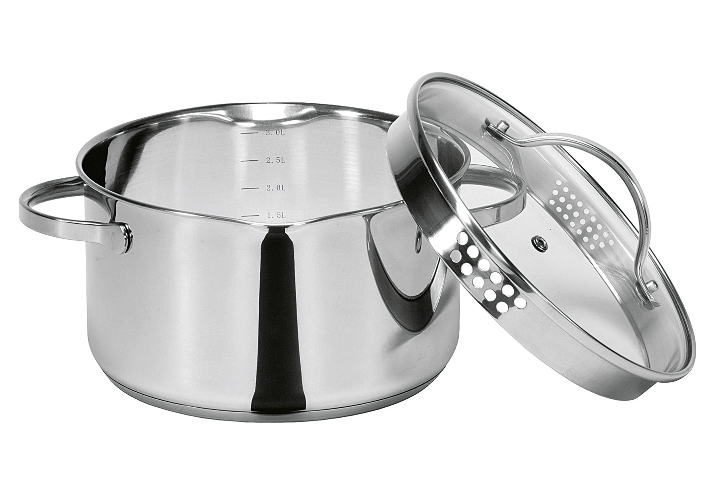 Kochtopf mit Ausguss 1,5 l Ø16cm Edelstahl