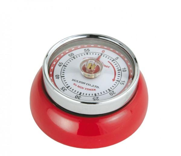 Kurzzeitmesser Retro-Look 3cm Ø7cm rot