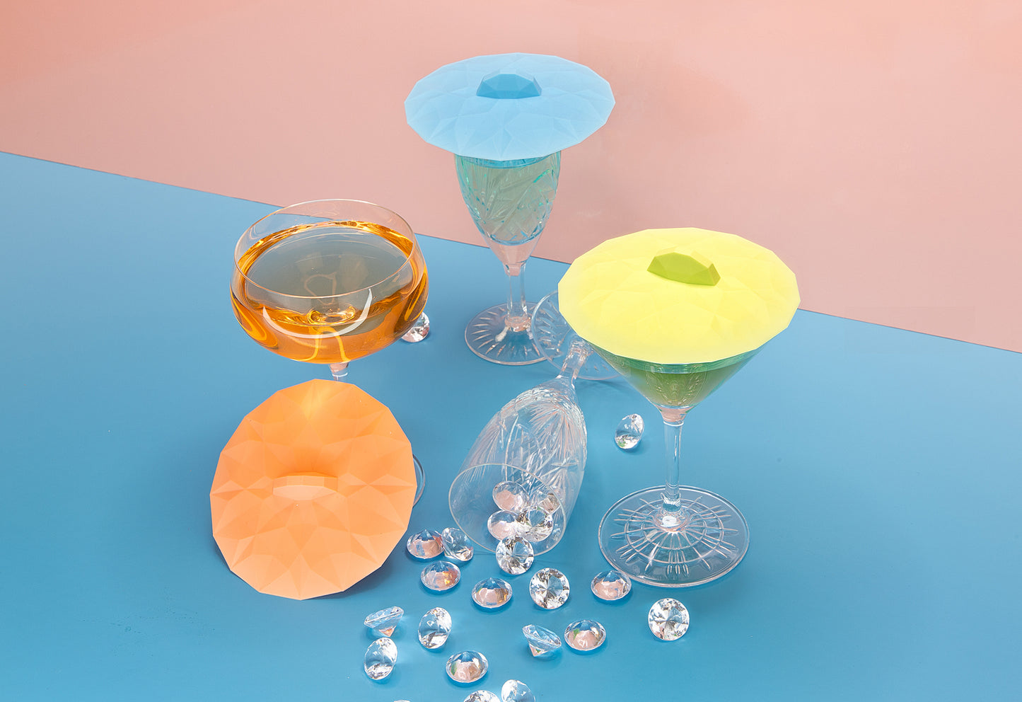 Display Trinkglasdeckel Diamant 24er