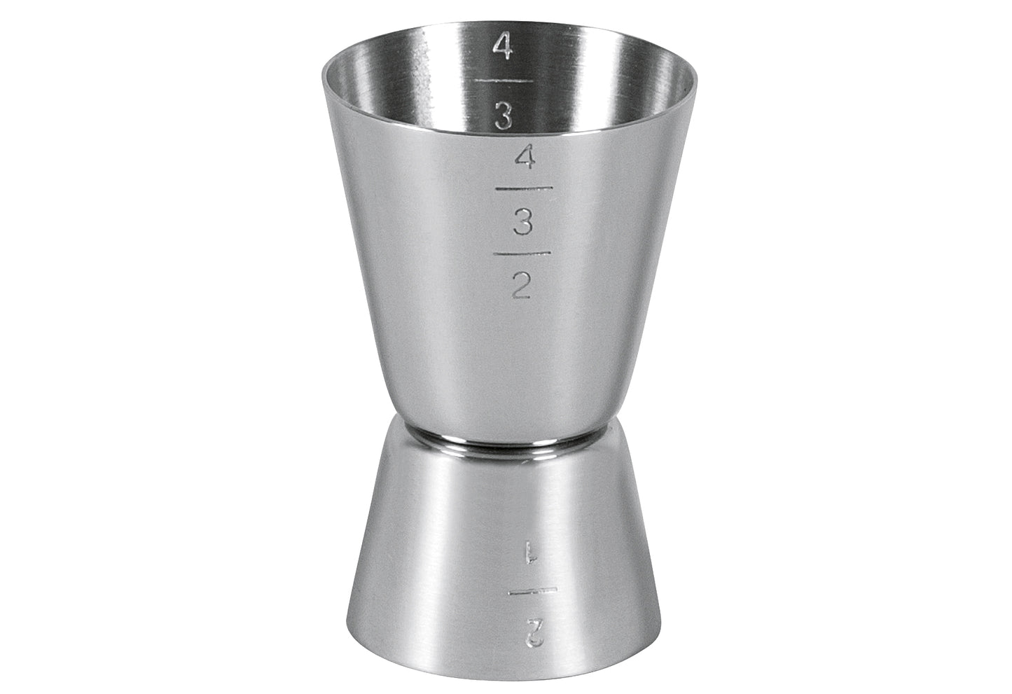 Cocktail-Barmaß 2/4 cl Edelstahl 7cm