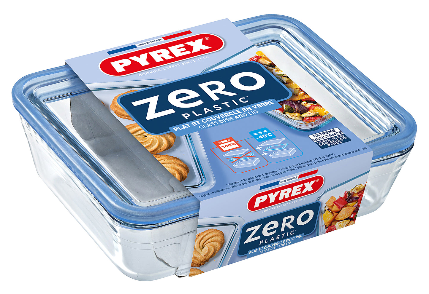 Zero Plastic Frischhaltedose mit Deckel 1,5l 22x17x6cm